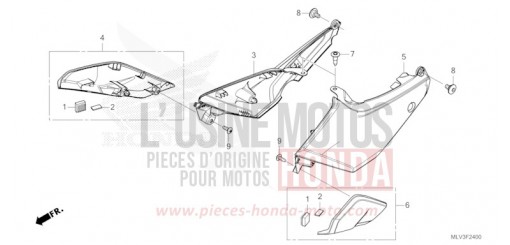 COUVERCLE LATERAL CB1000ST de 2026